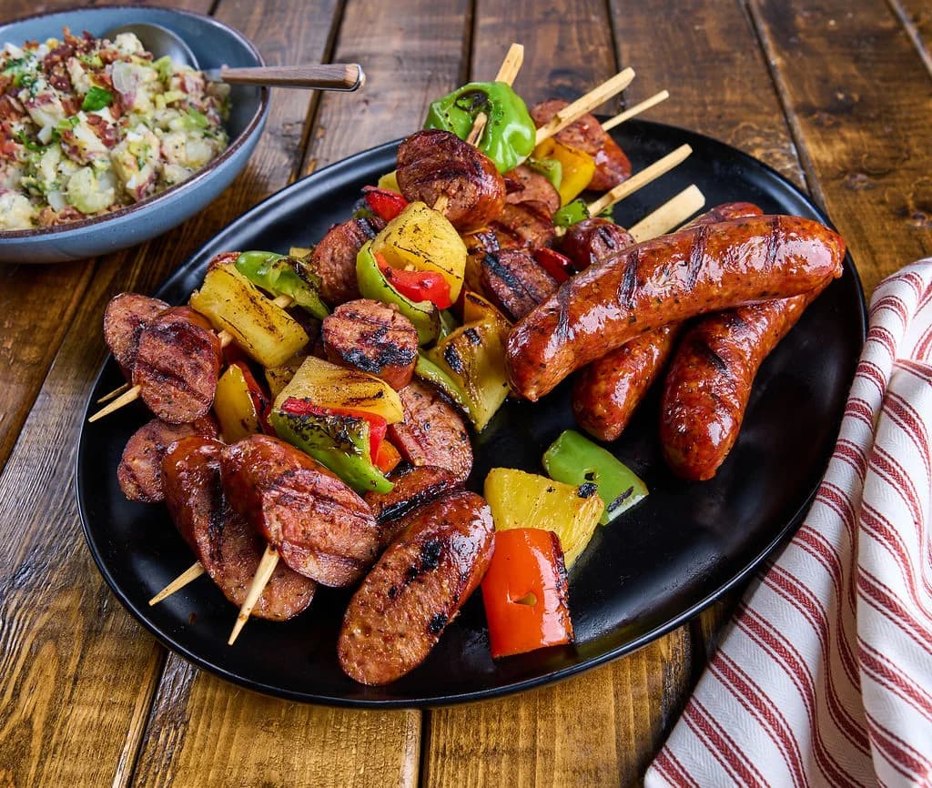 Food arranged for a shared meal in an intimate tabletop composition